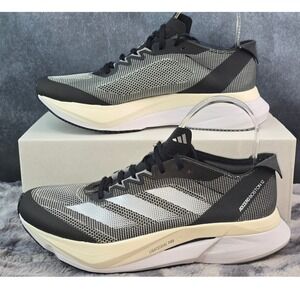 NWT Adidas Adizero Boston 12 Running Shoes Black White Women 7.5